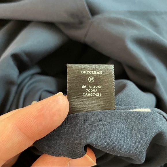 Ann Taylor Navy Blue Cotton Poplin Pencil Skirt 0P - Picture 5 of 8